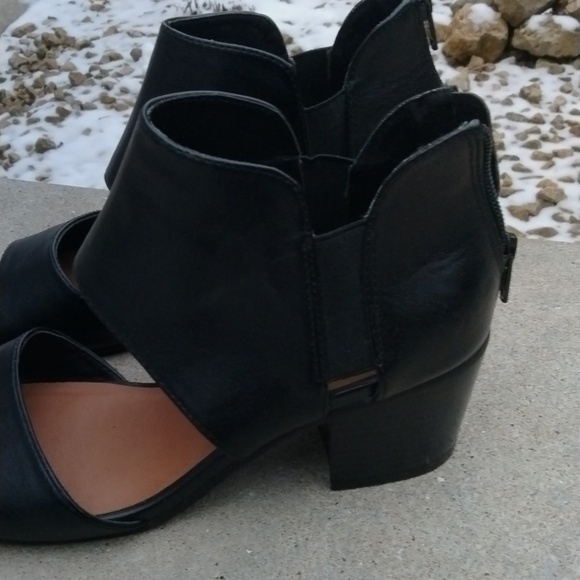 Sonoma BLACK VITALIZE ORTHOLITE CUT OUT BLOCK HEEL OPEN TOE SANDALS 7.5 - Picture 3 of 12